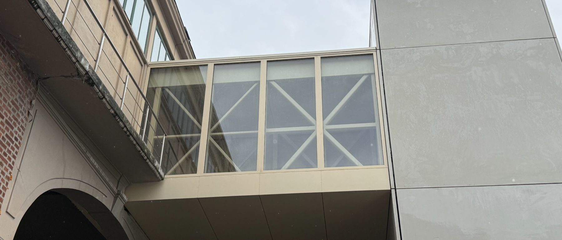Nouvel accès PMR de la gare SNCB de Verviers, passerelle vitrée